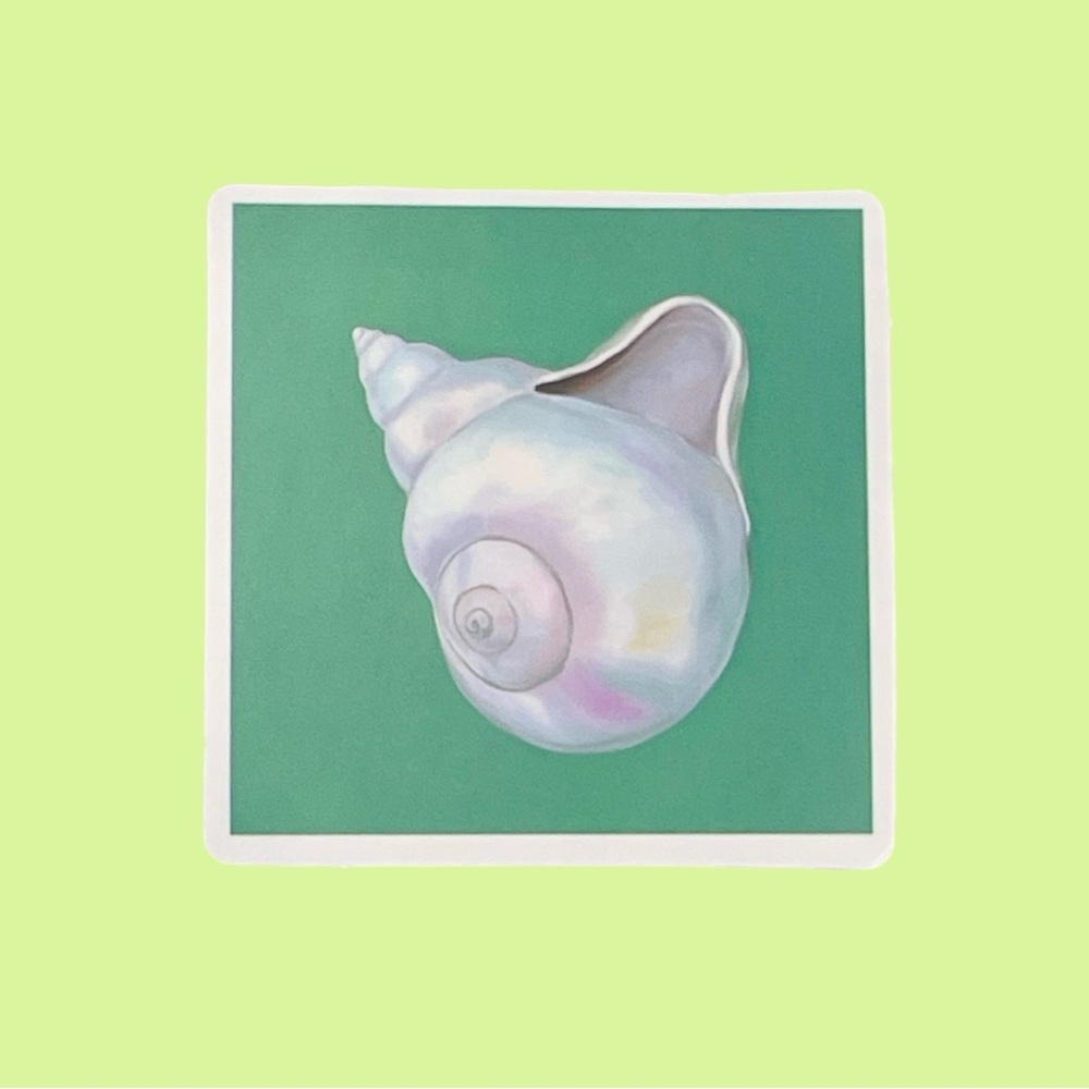 Seashell Art Sticker Pastel & Green